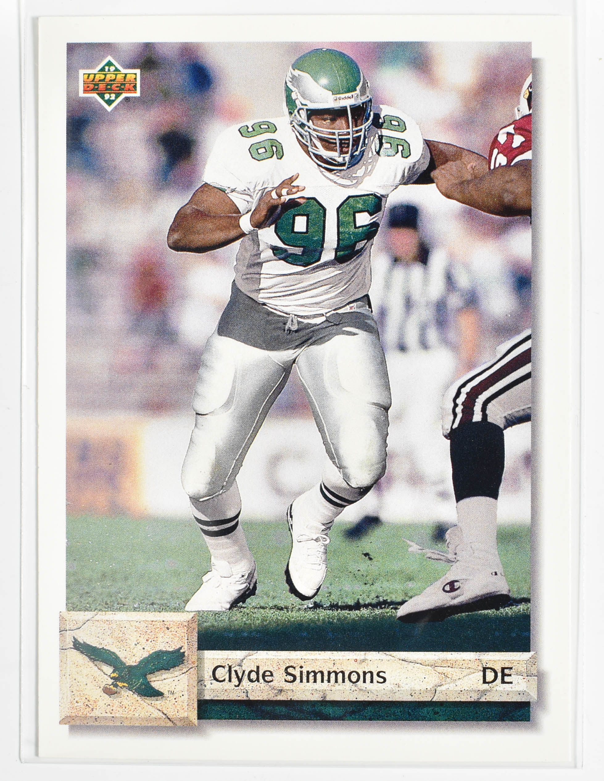 Clyde Simmons 269 Upper Deck 1992 Eagles Football Card
