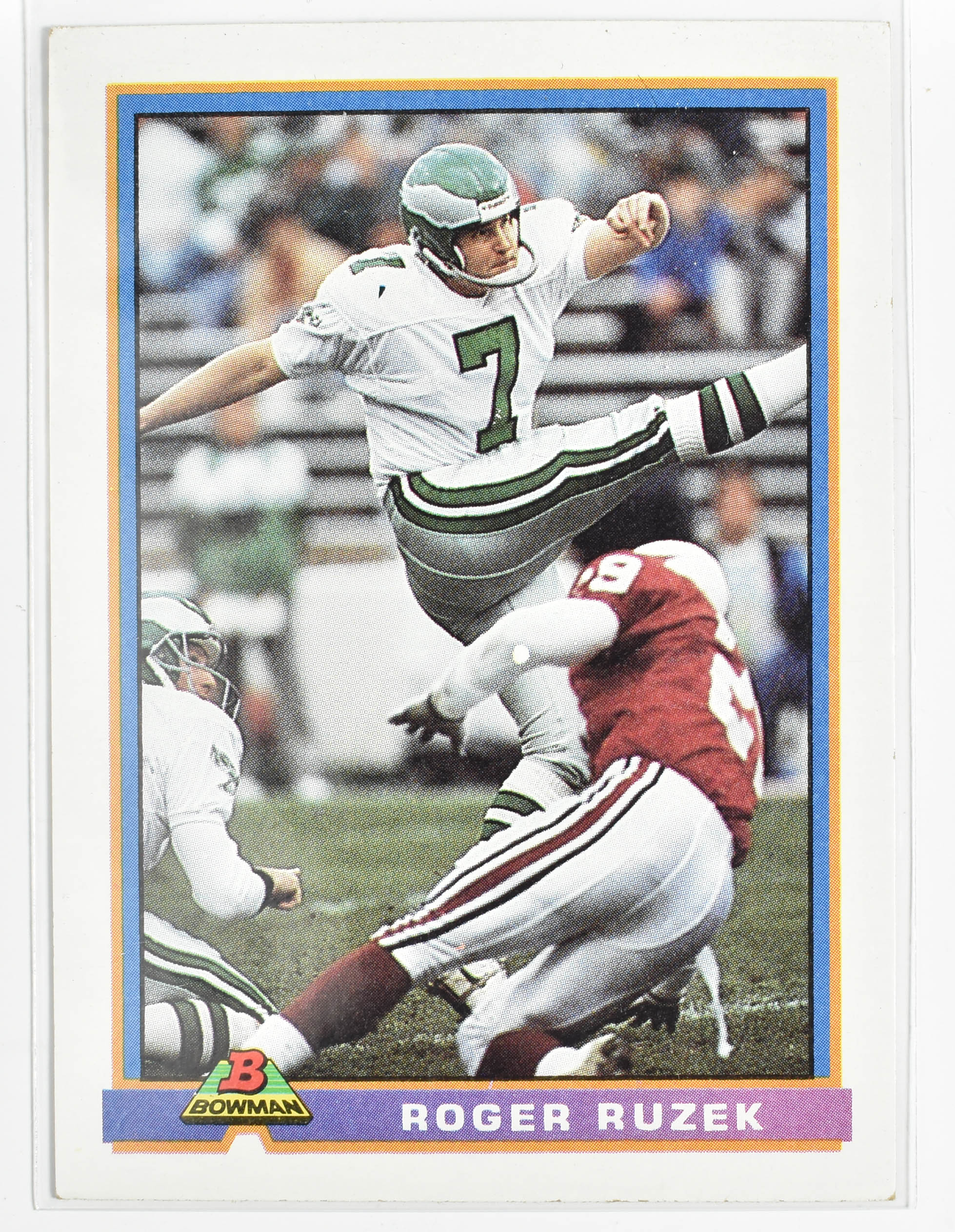 Roger Ruzek 408 Bowman Topps 1991 Eagles Football Card