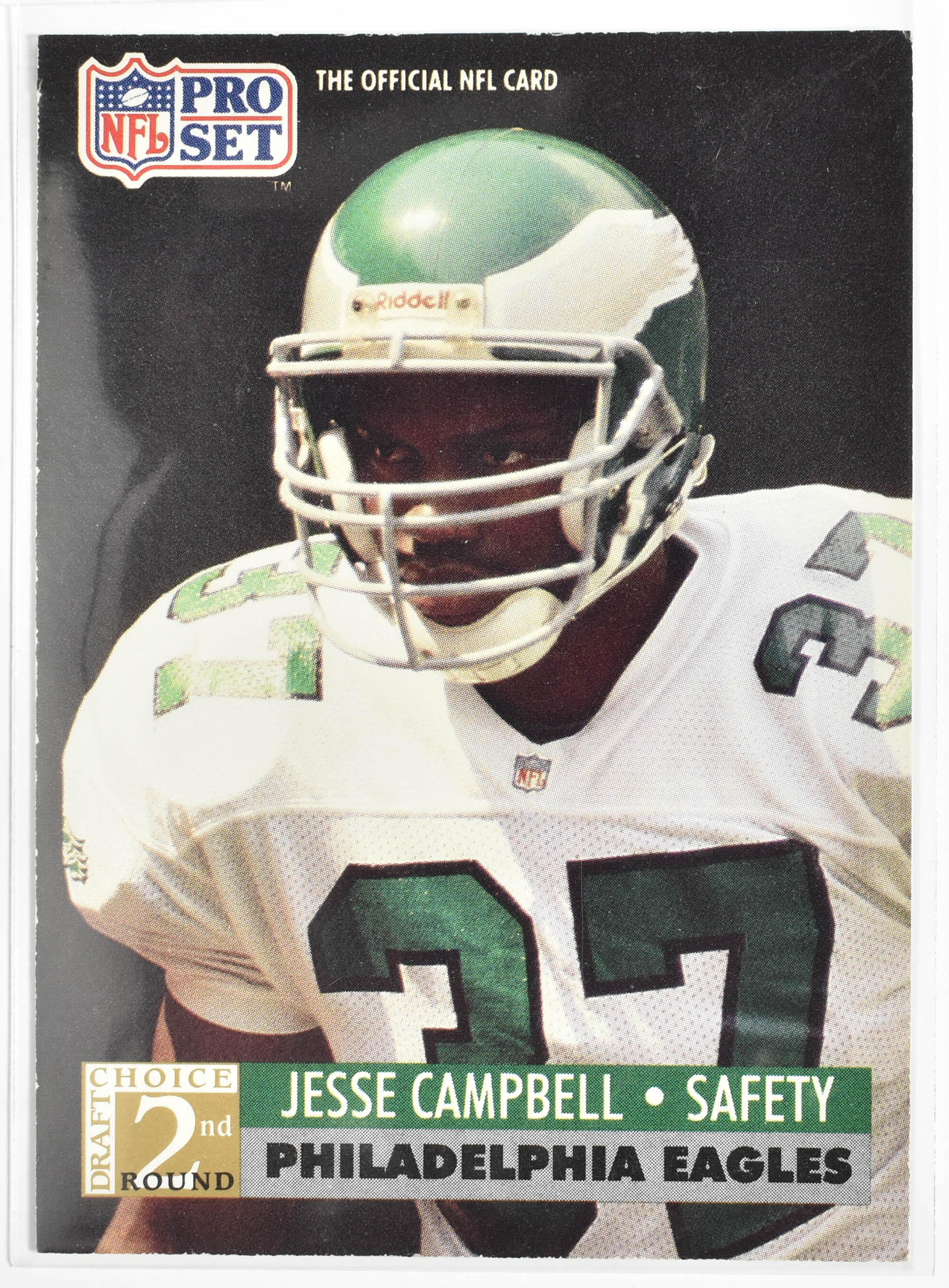 Jesse Campbell 777 Pro Set 1991 Eagles Football Card