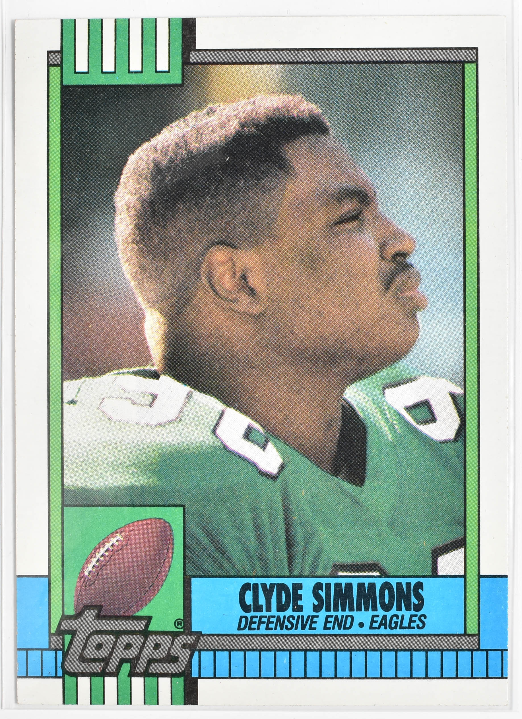 Clyde Simmons 96 Topps 1990 Eagles Football Card