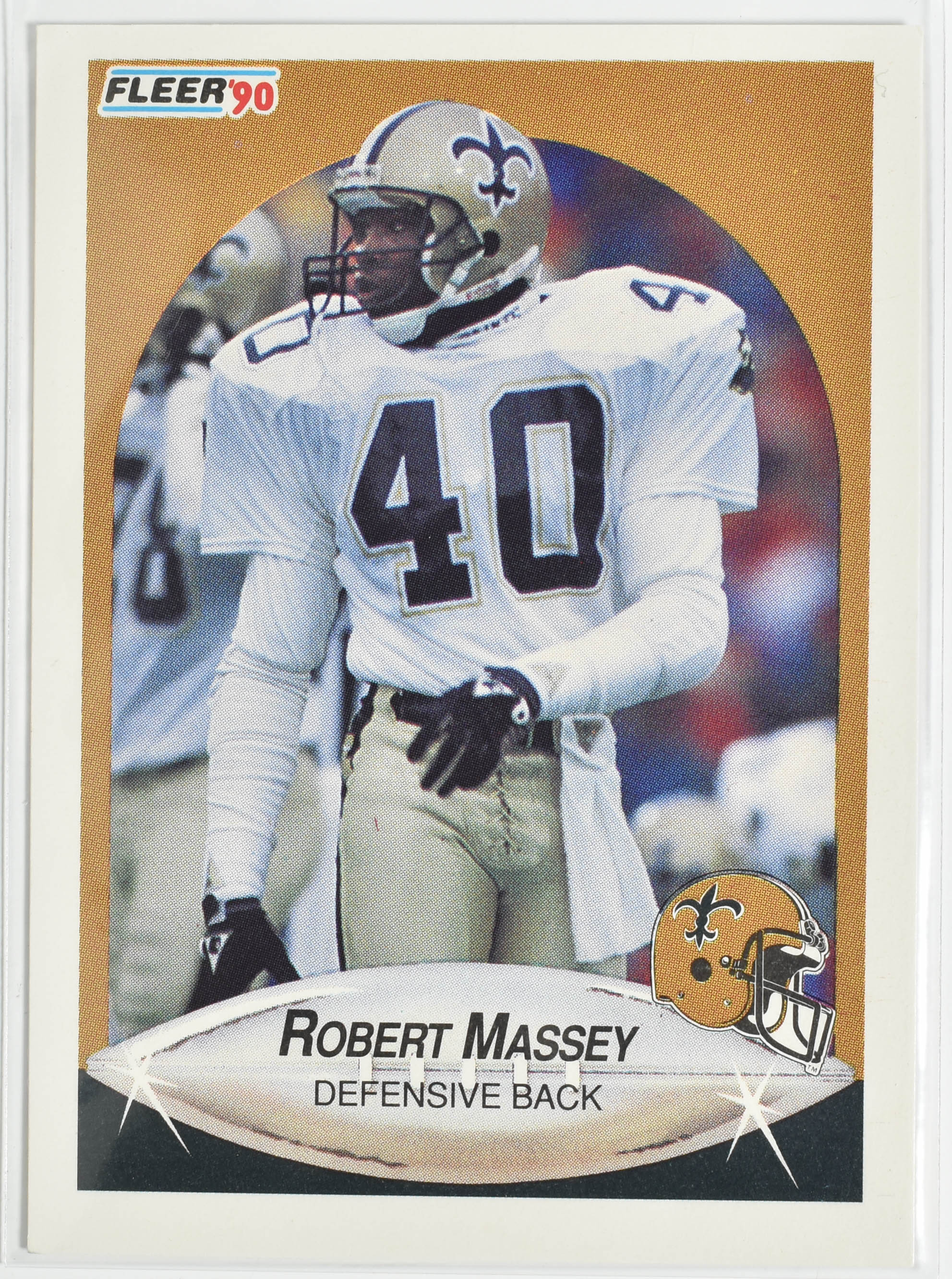 Robert Massey Fleer 90 193 Fleer 1990 New Orleans Saints