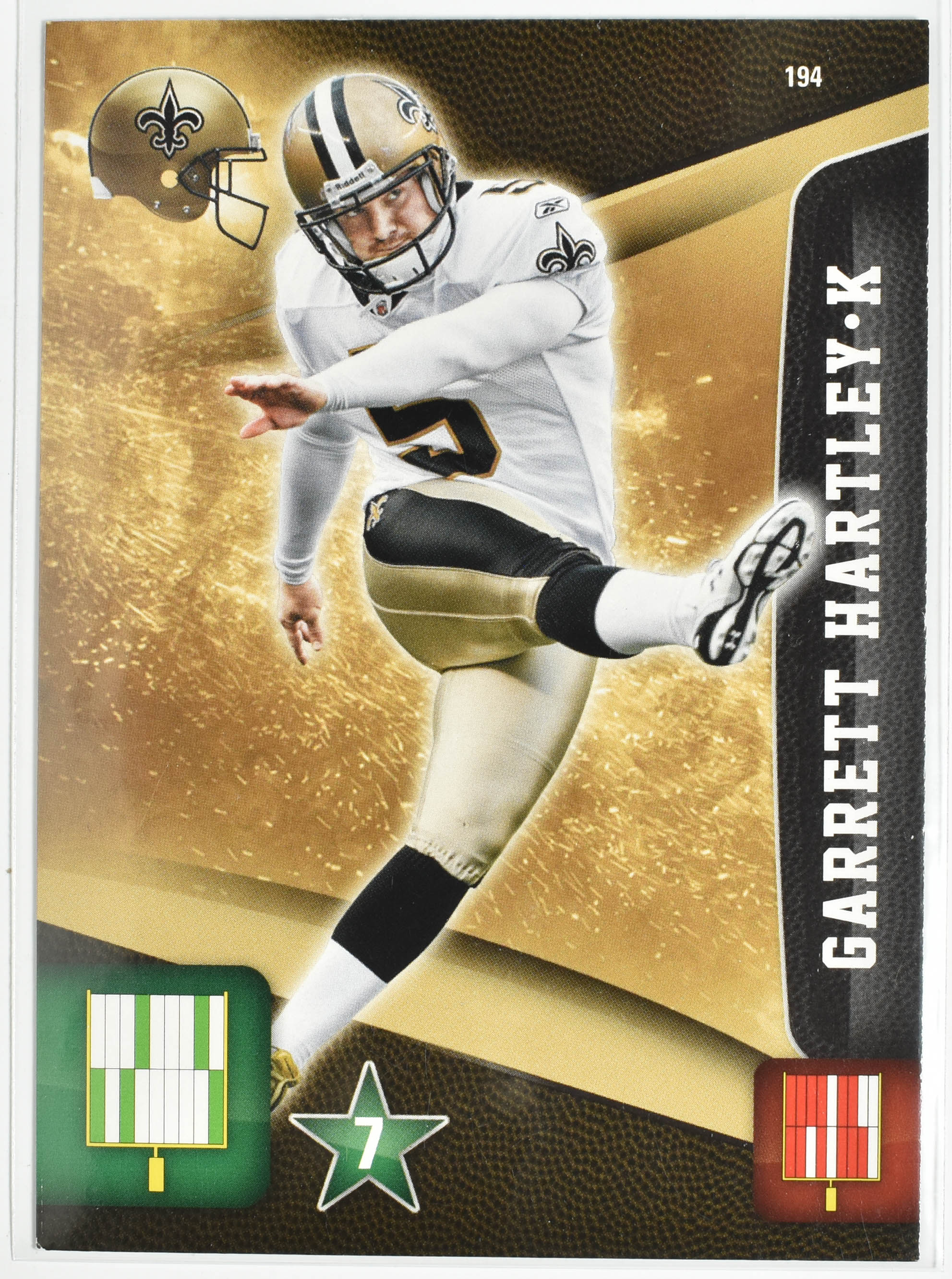 Garrett Hartley 194 Adrenalyn Card Game Panini 2011 New Orleans Saints