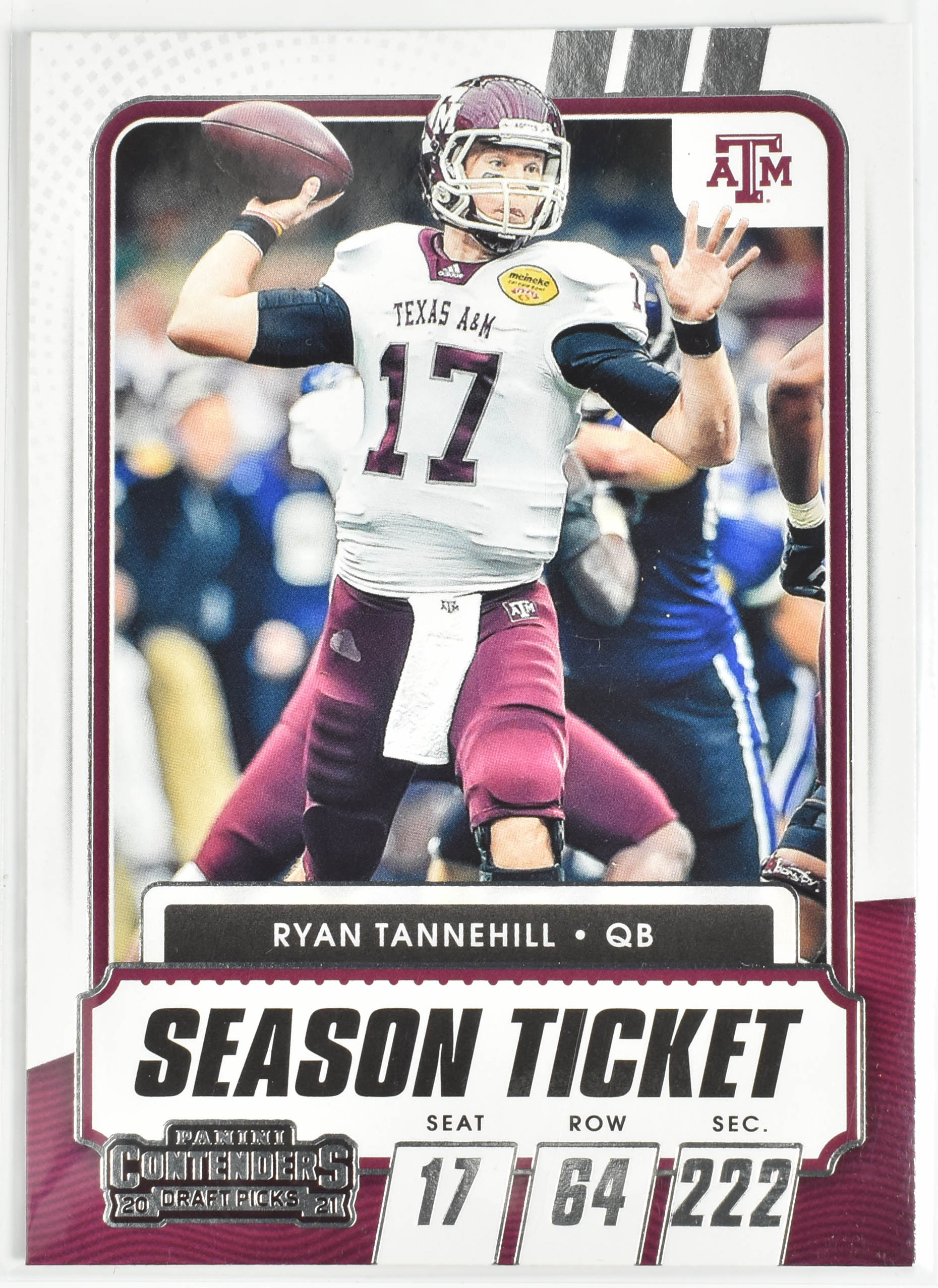 Ryan Tannehill 16 Texas AM Panini Contenders 2021 Draft Picks Season Ticket