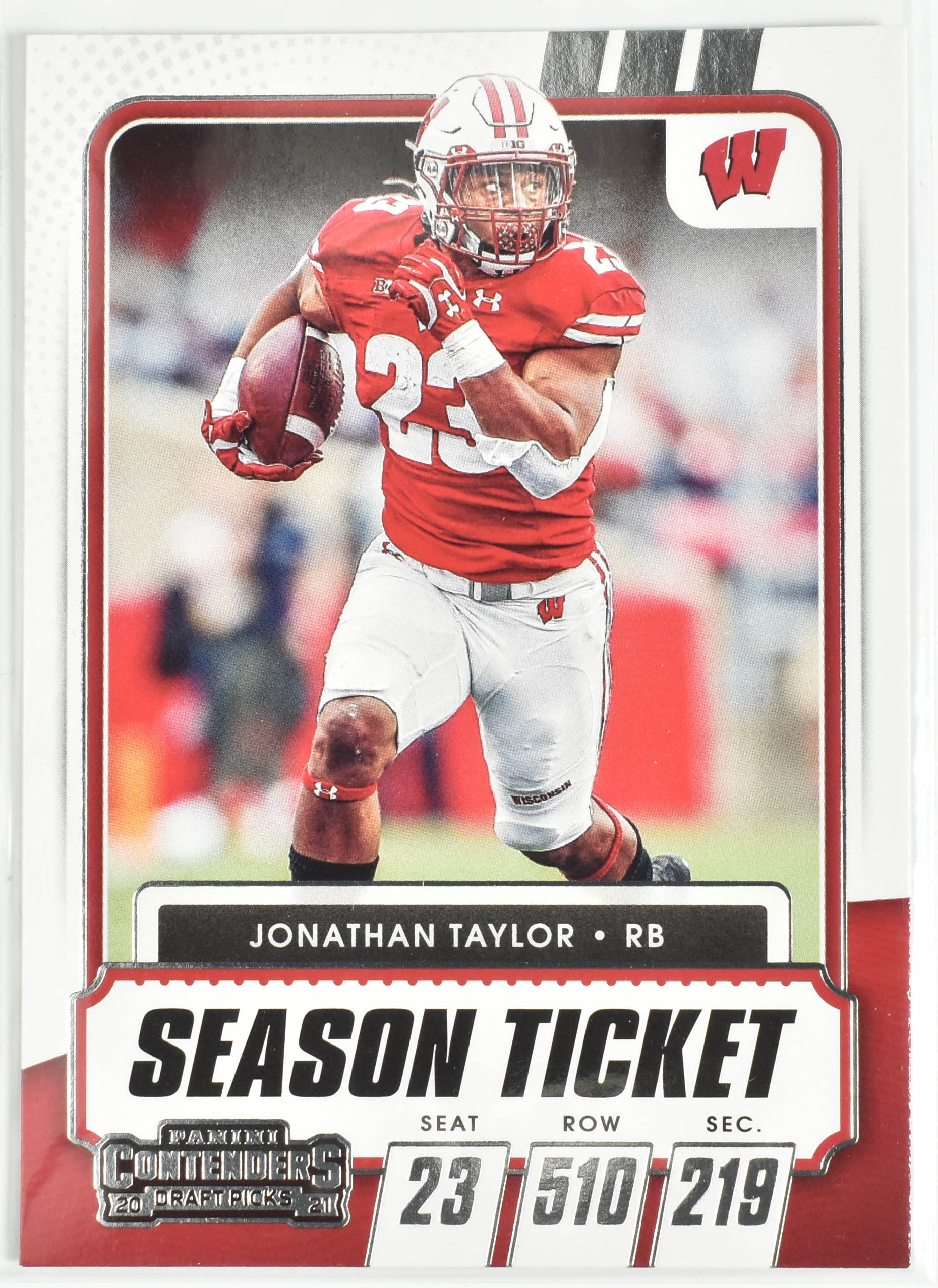 Johnathan Taylor No.56 Wisconsin Panini Contenders 2021 Draft Picks Season Ticke