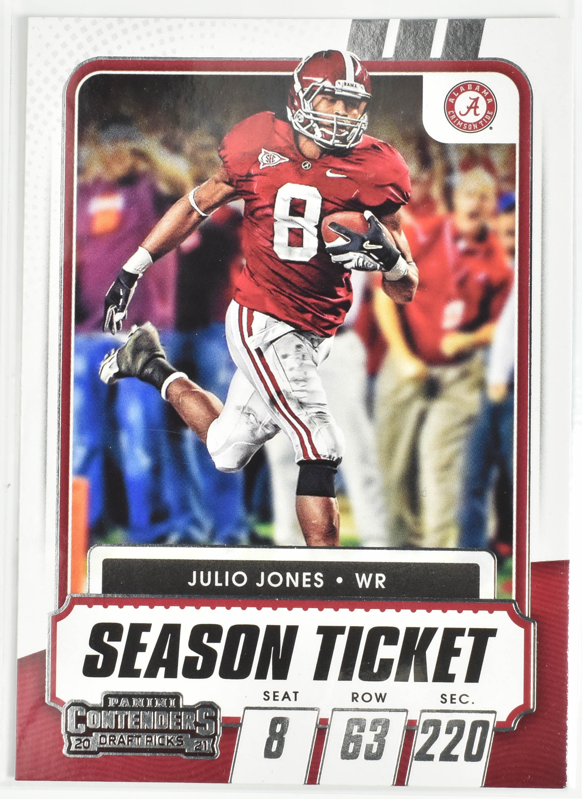 Julio Jones No.41 Alabama Panini Contenders 2021 Draft Picks Season Ticket