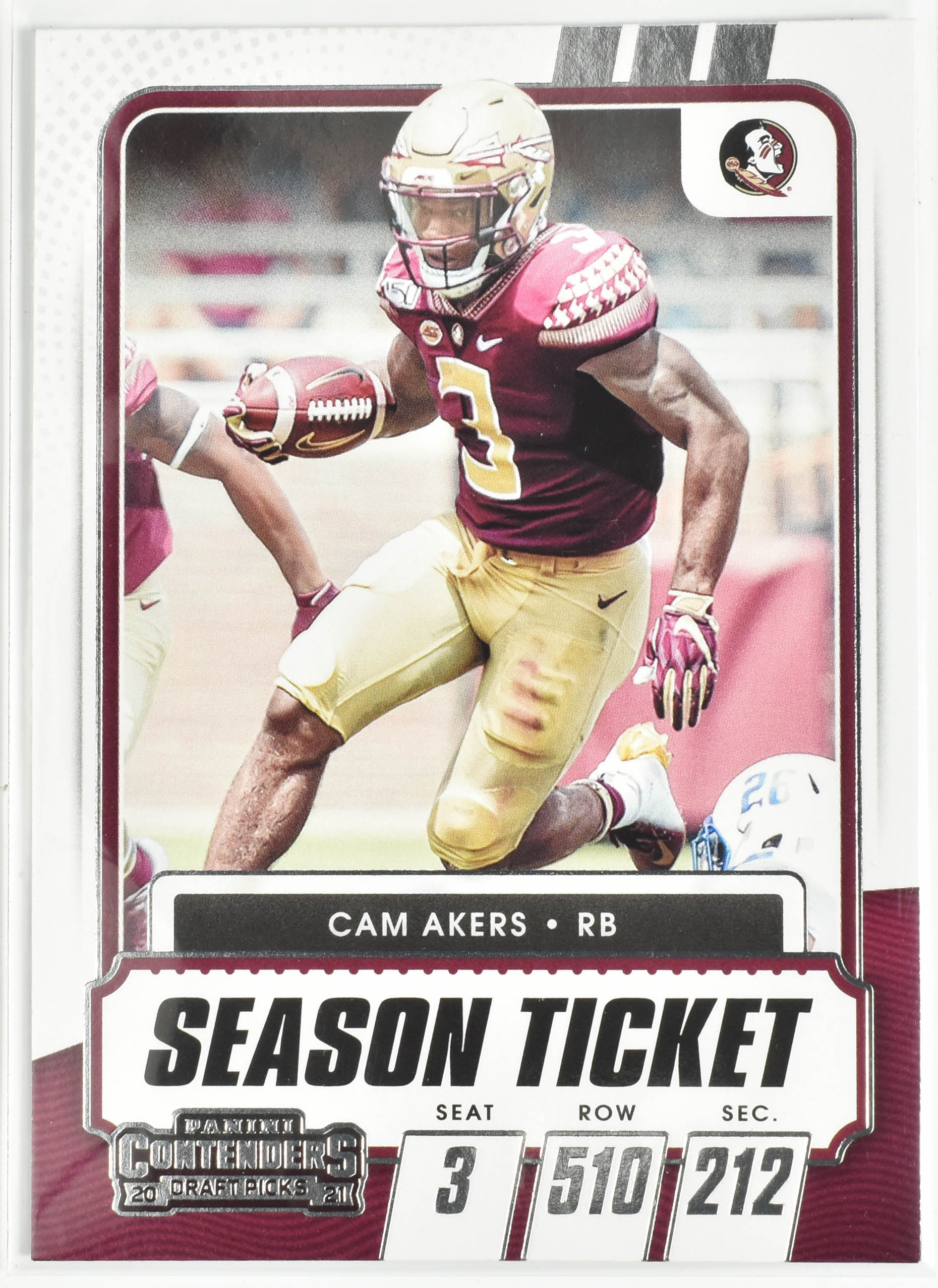 Cam Akers No.57 Panini Contenders 2021 Draft Picks Silver