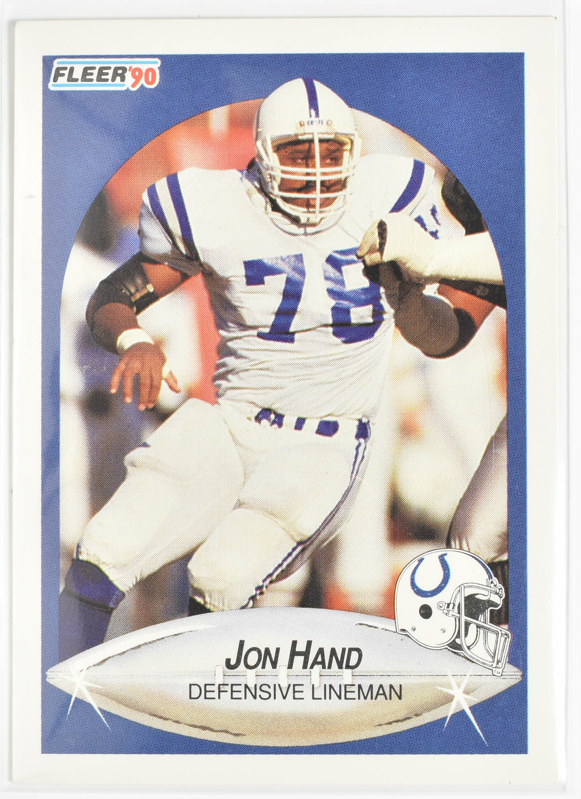 Jon Hand Fleer 1990 230 Colts Football Card