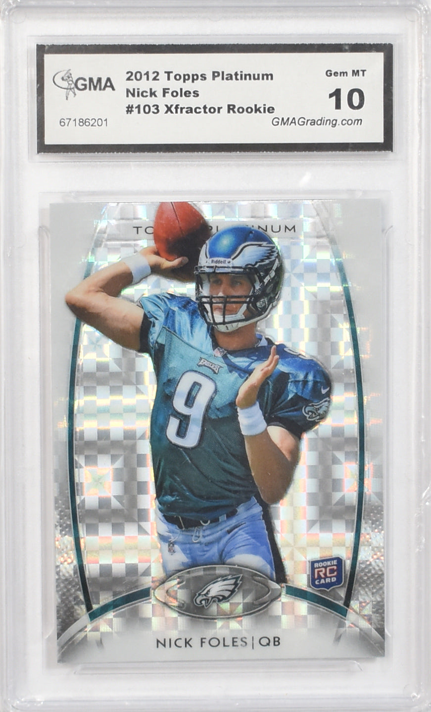 Nick Foles 103 XFractor Rookie GEM 10 Graded 2012 Topps