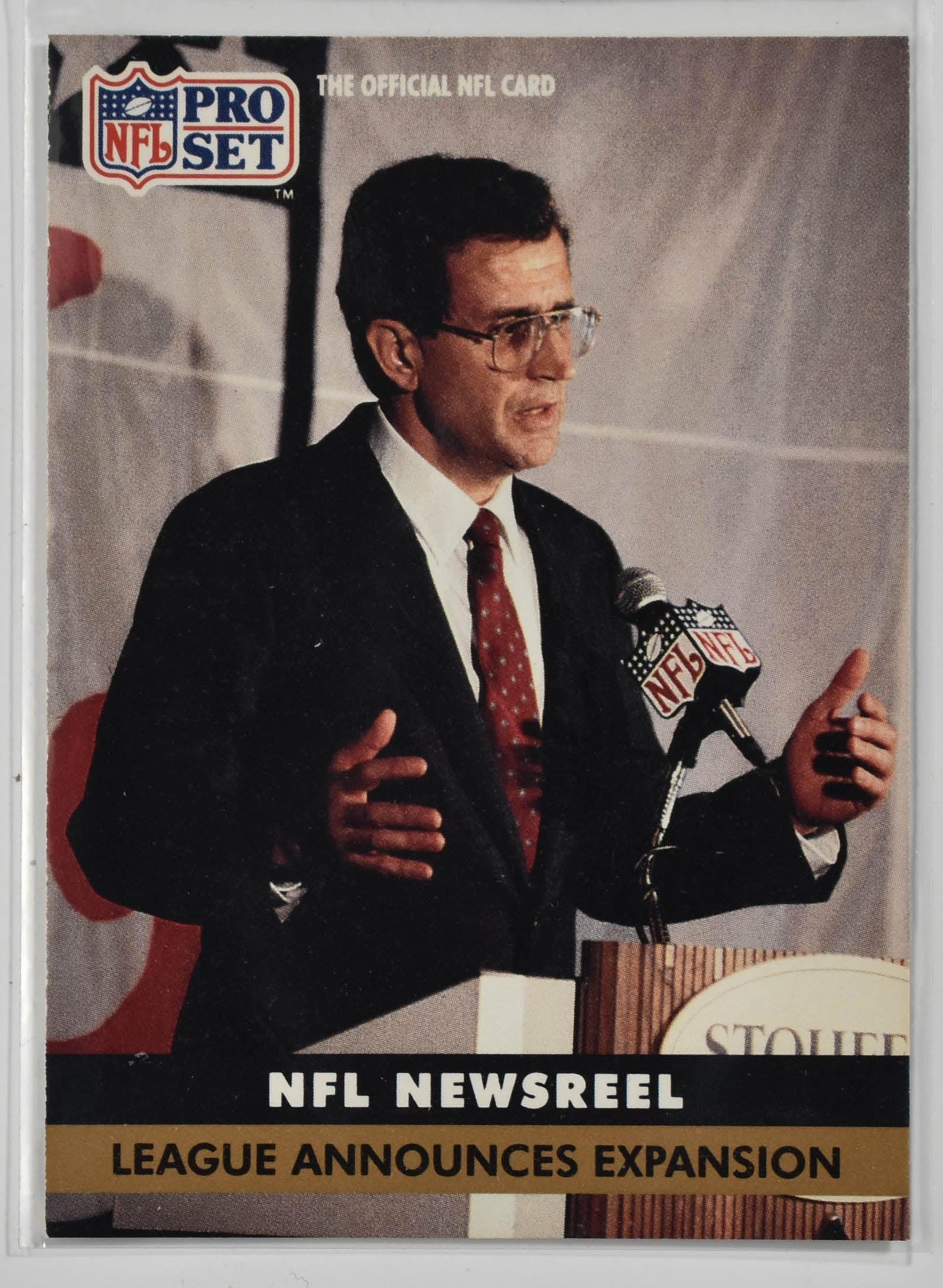 NFL Newsreel League Announces Expansion Pro Set 686 1991