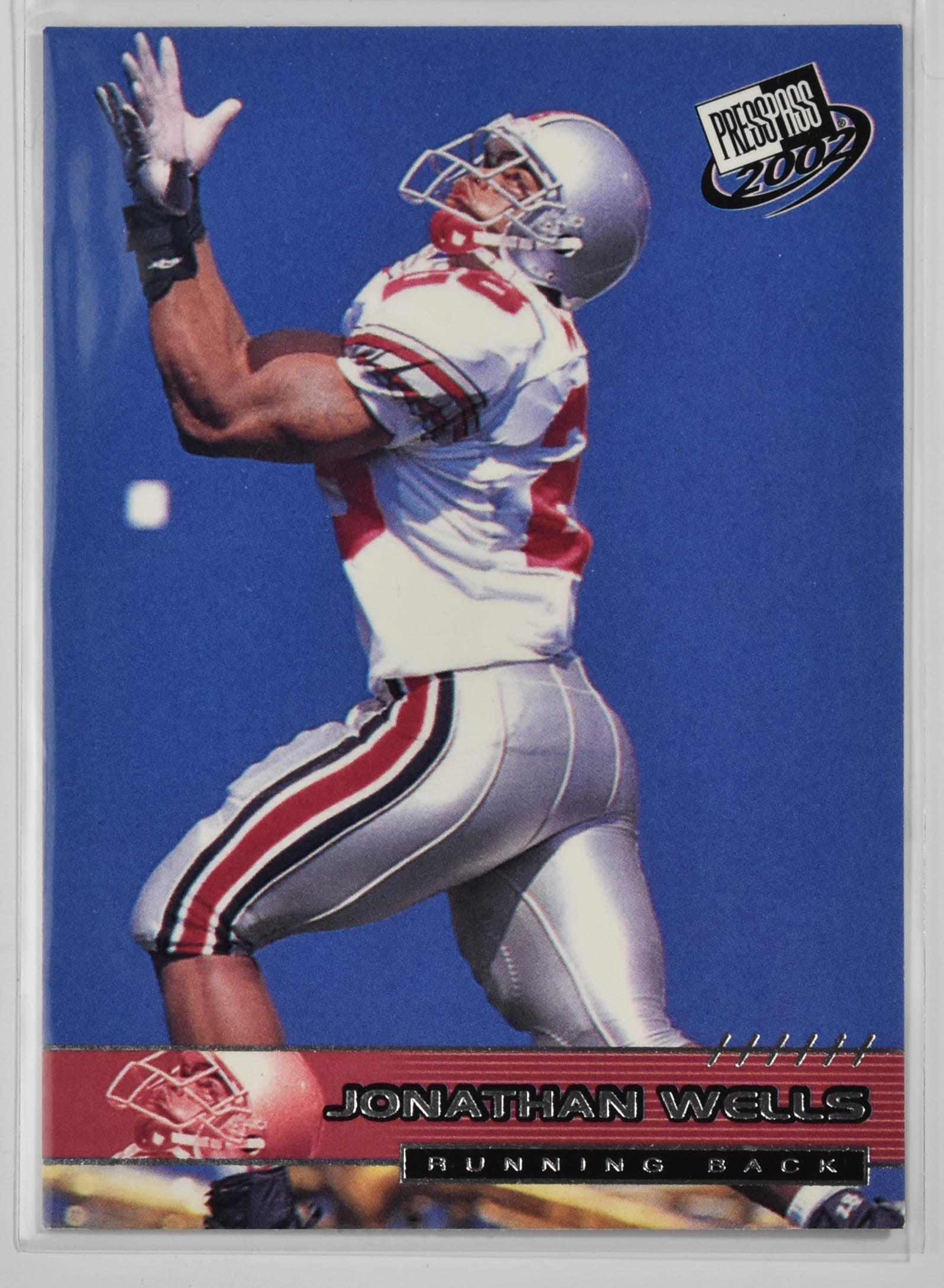 Jonathan Wells 18 Press Pass 2002 Football Card