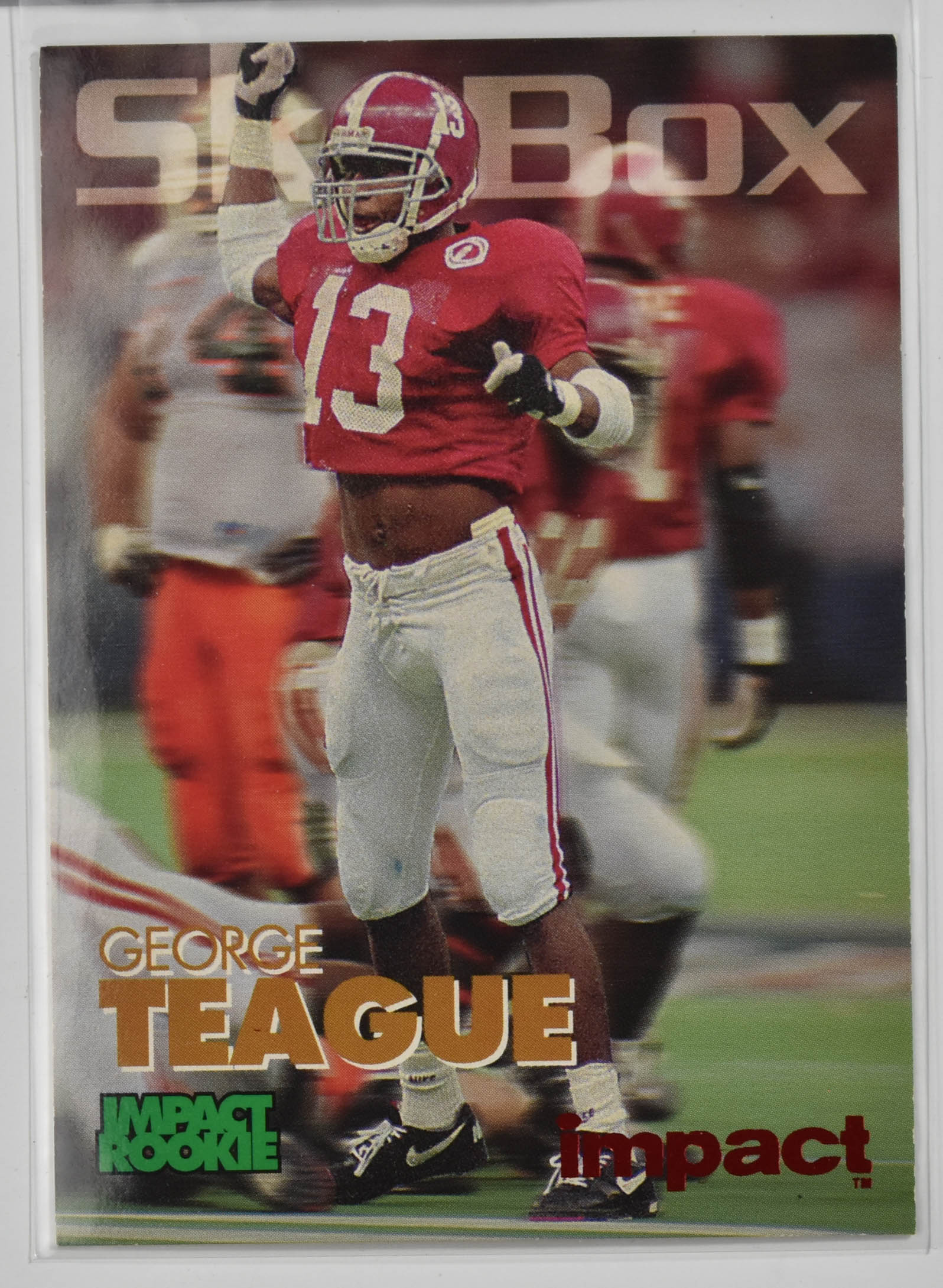 George Teague 387 Skybox 1993 Impact Rookie Football Card