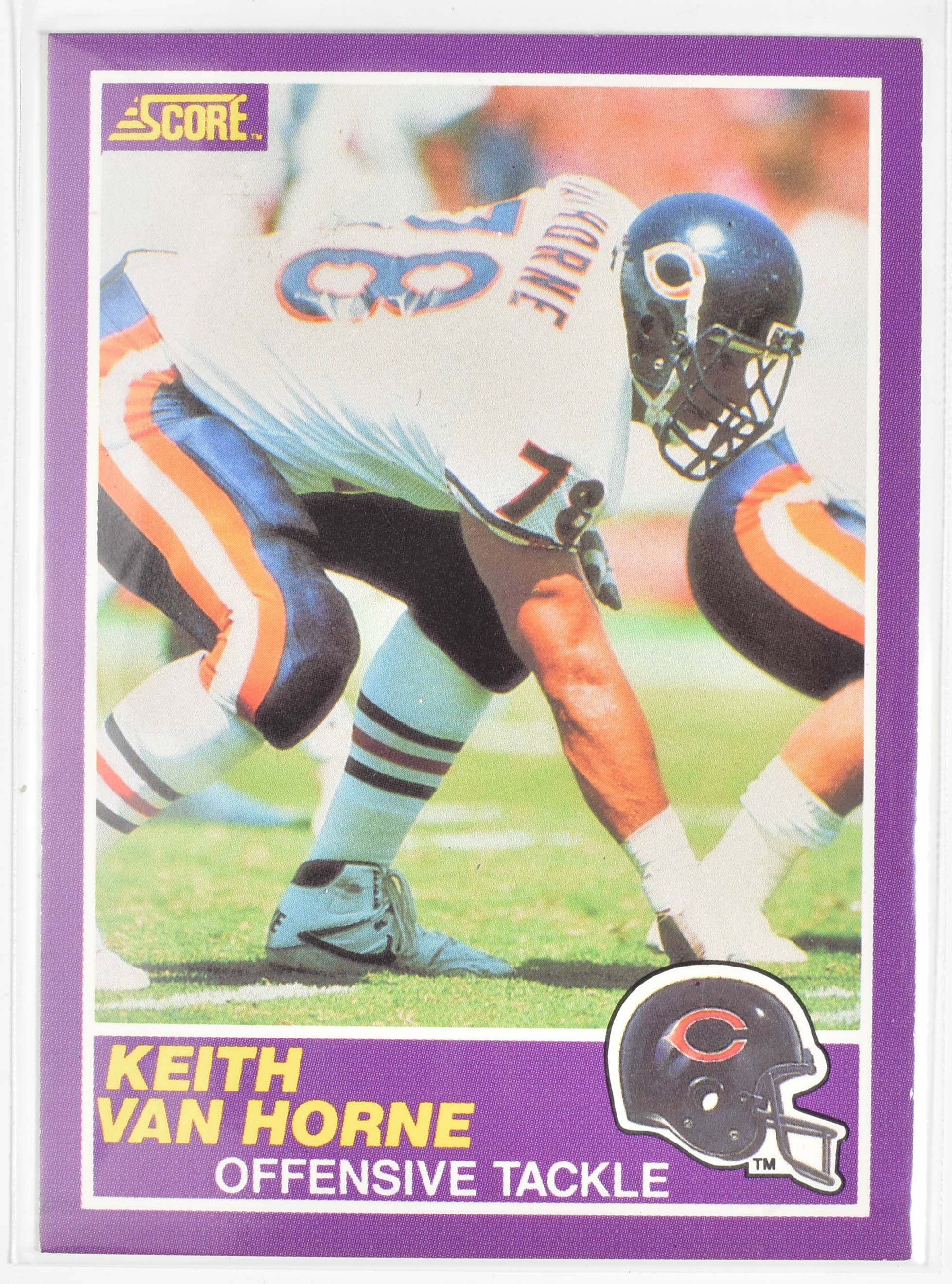 Keith Van Horne 405S Score 1989 Chicago Bears