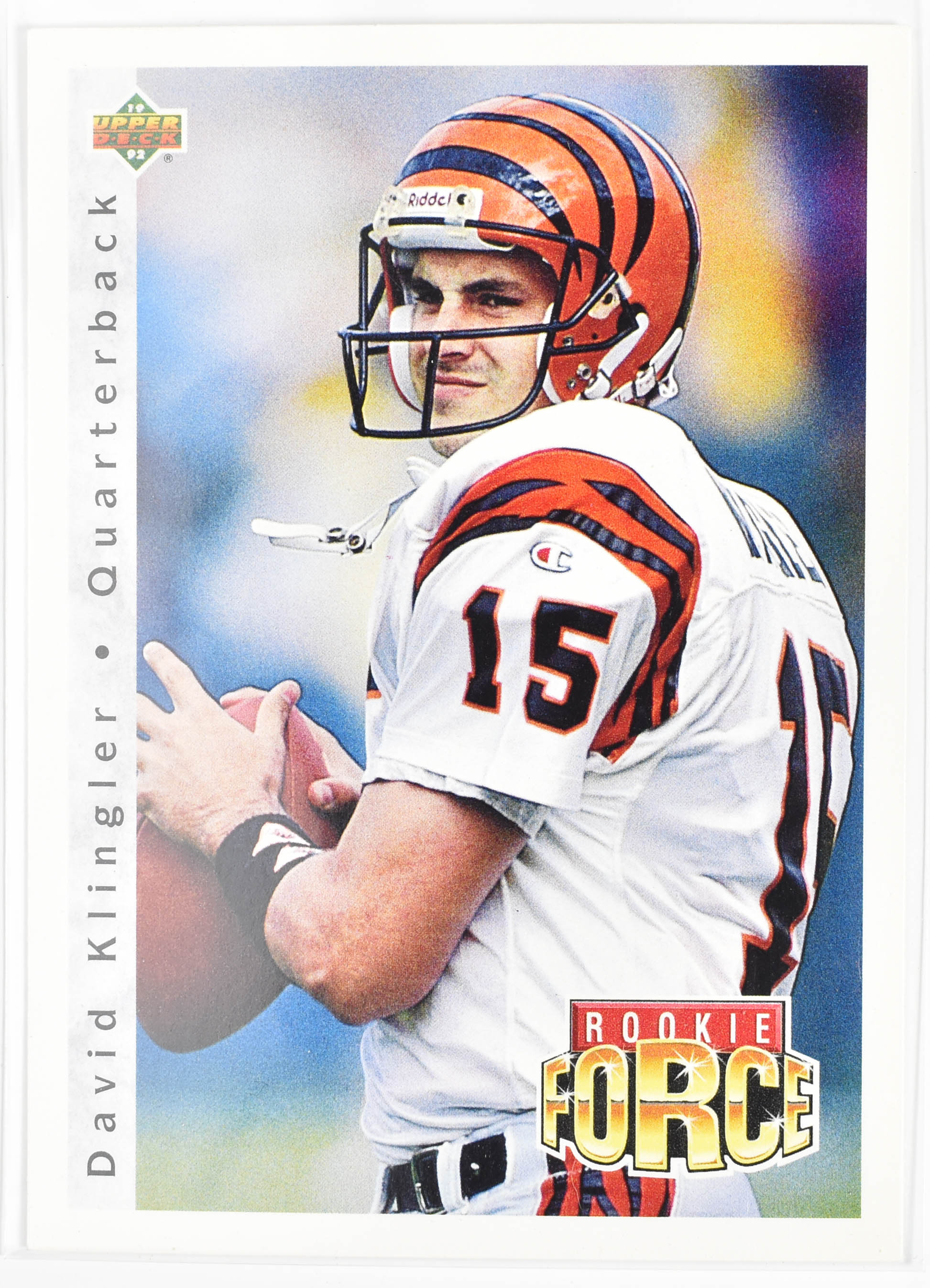 David Klingler 415 Upper Deck 1992 Rookie Force Cincinnati Bengals