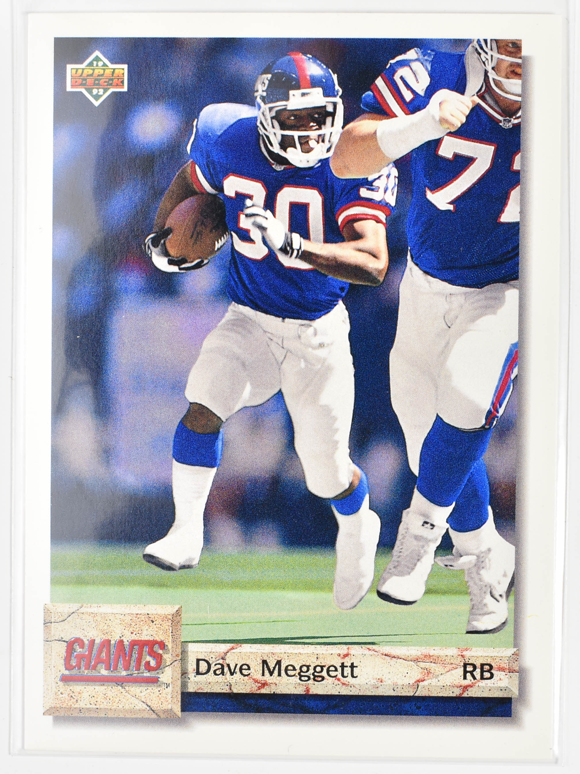 Dave Meggett 265 Upper Deck 1992 Giants