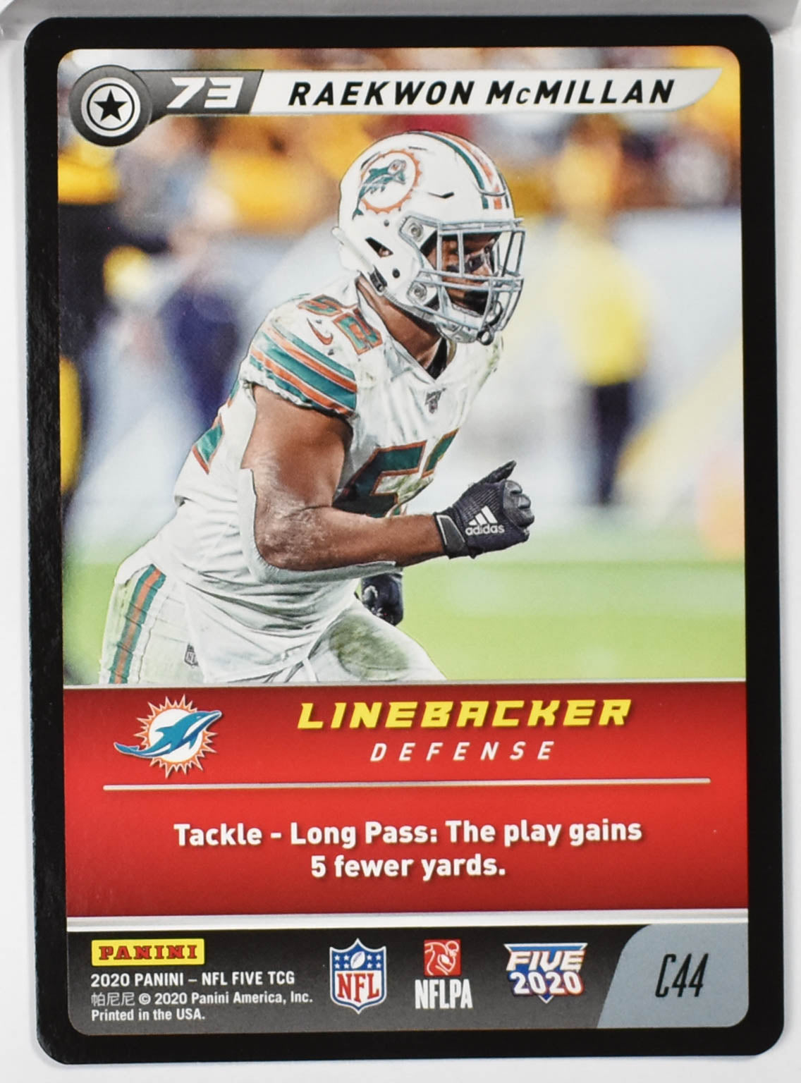 Raekwon McMillan C44 Linebacker Panini NFL FIVE TCG 2020