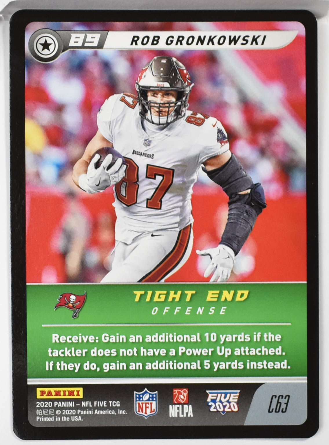 Rob Gronkowski C63 Tight End Panini NFL FIVE TCG 2020