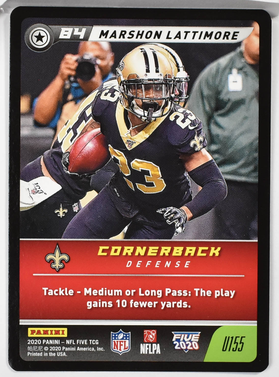 Marshon Lattimore u155 Panini NFL FIVE TCG 2020