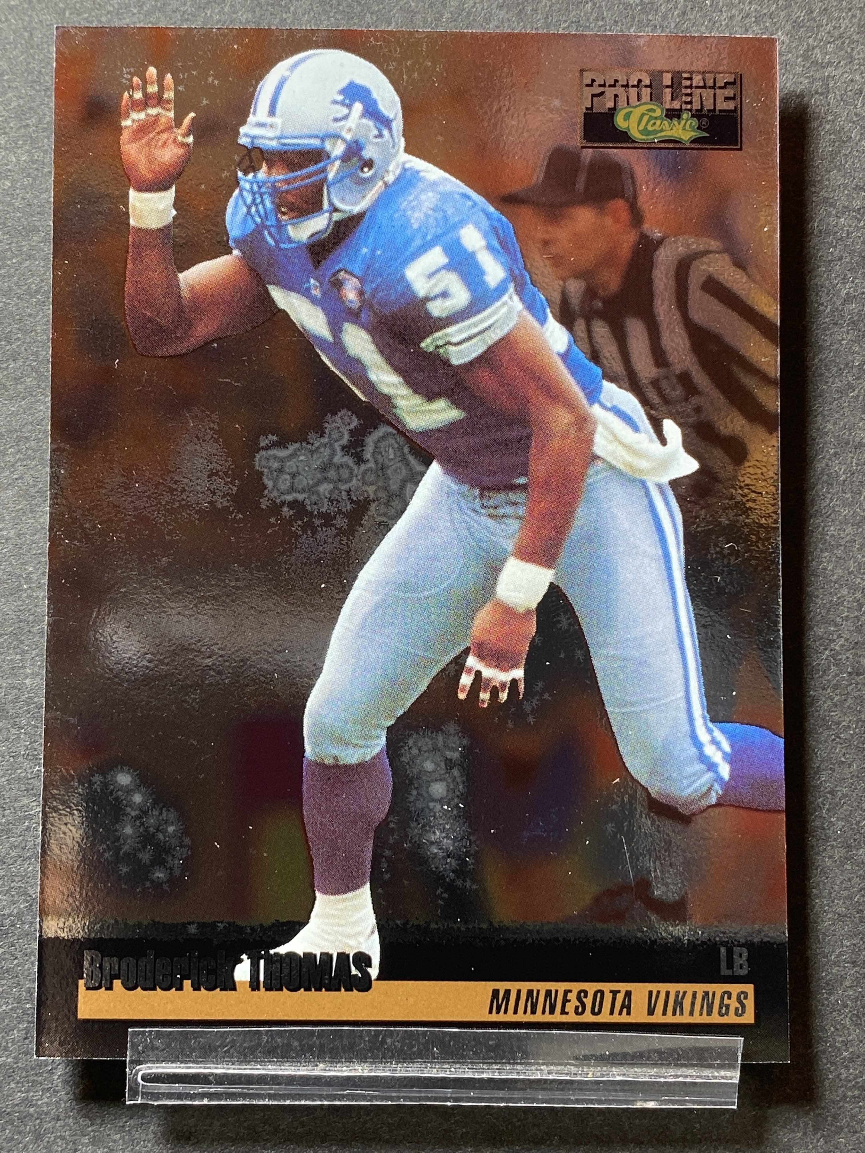 Broderick Thomas 227 Pro Line Classic Football Card Detroit Lions