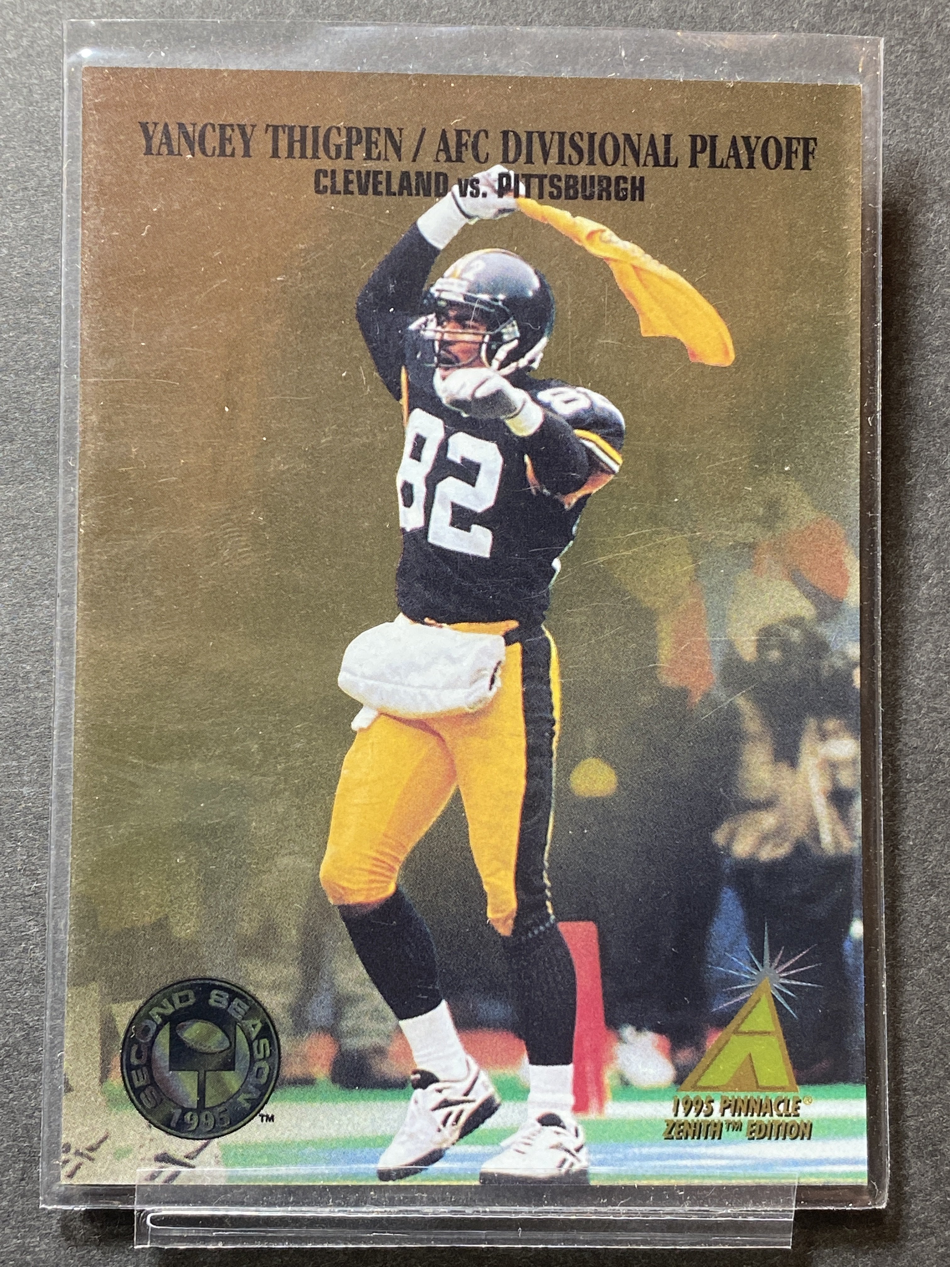 Yancey Thigpen SS10 Steelers 1995 Zenith Edition Football Card Pittsburg Steeler