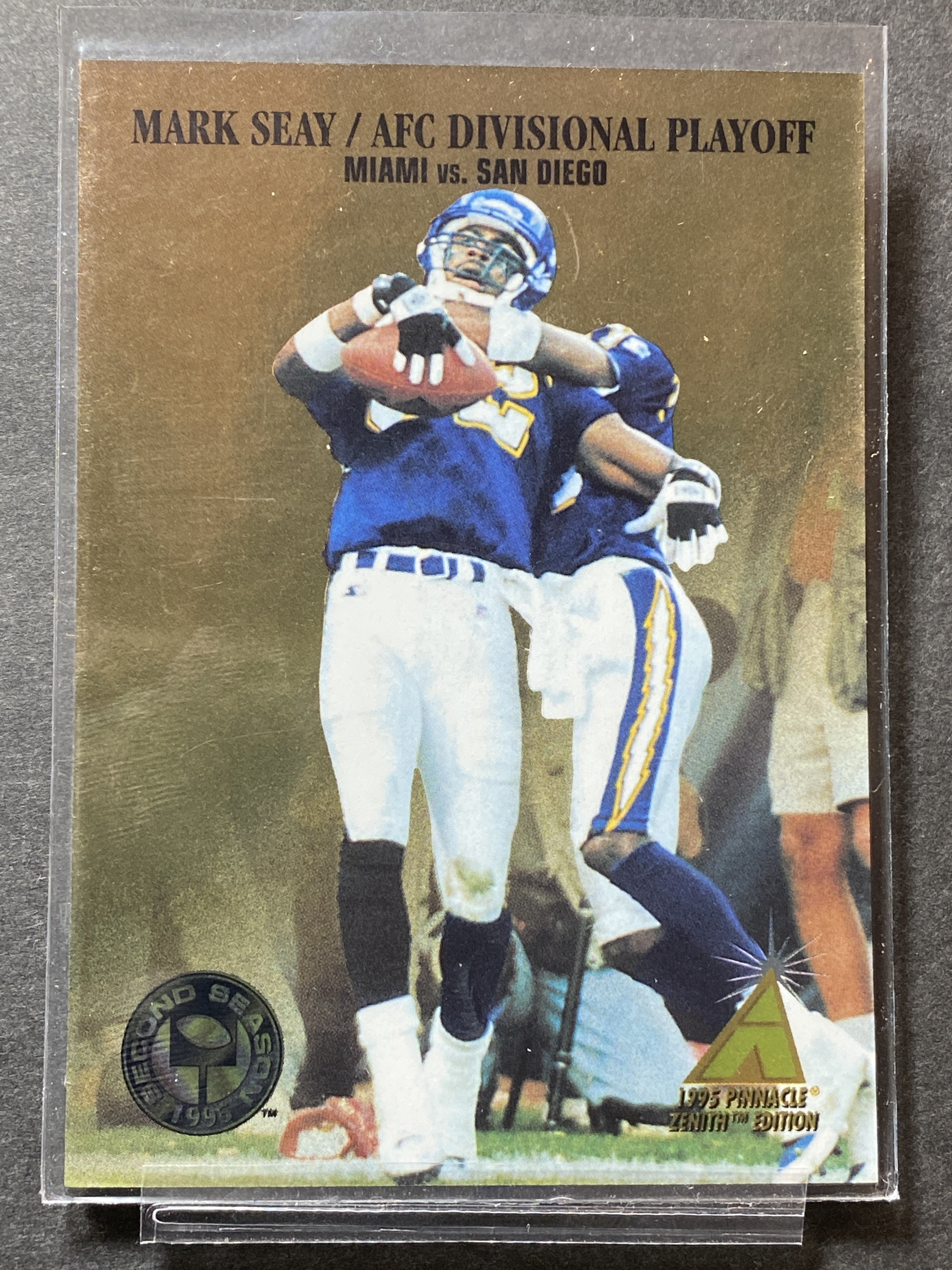Mark Seay SS13 Chargers  1995 Zenith Edition Football Card Los Angeles Chargers