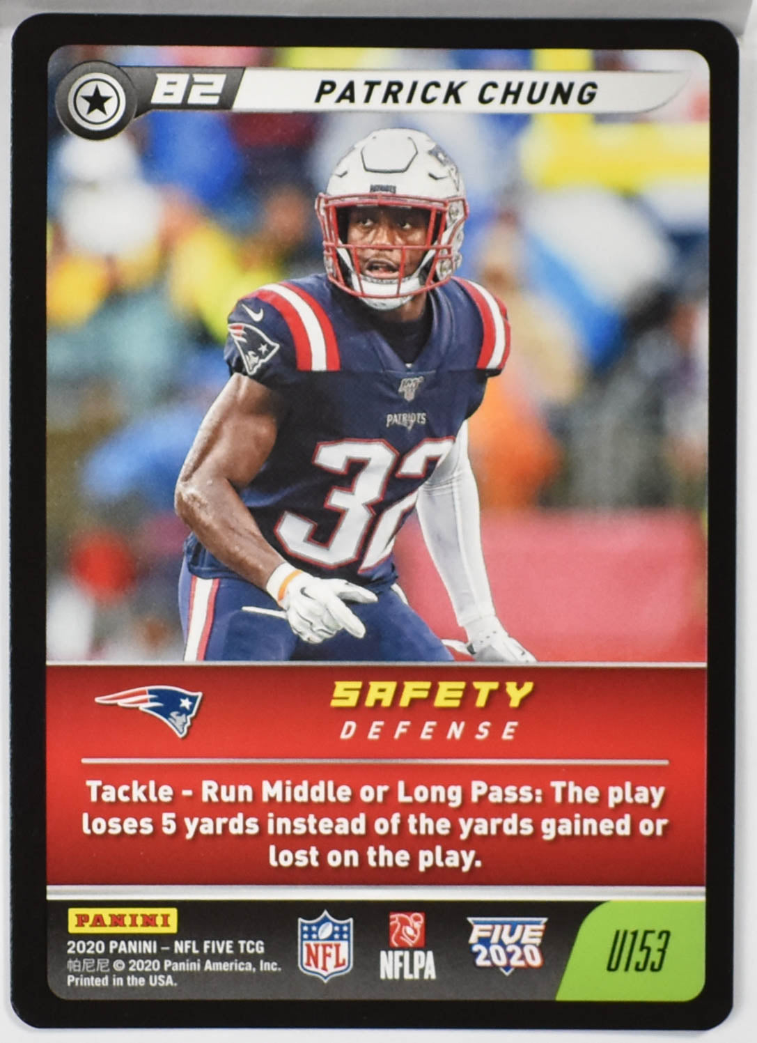 Patrick Chung U153 Panini NFL FIVE TCG 2020 Safety