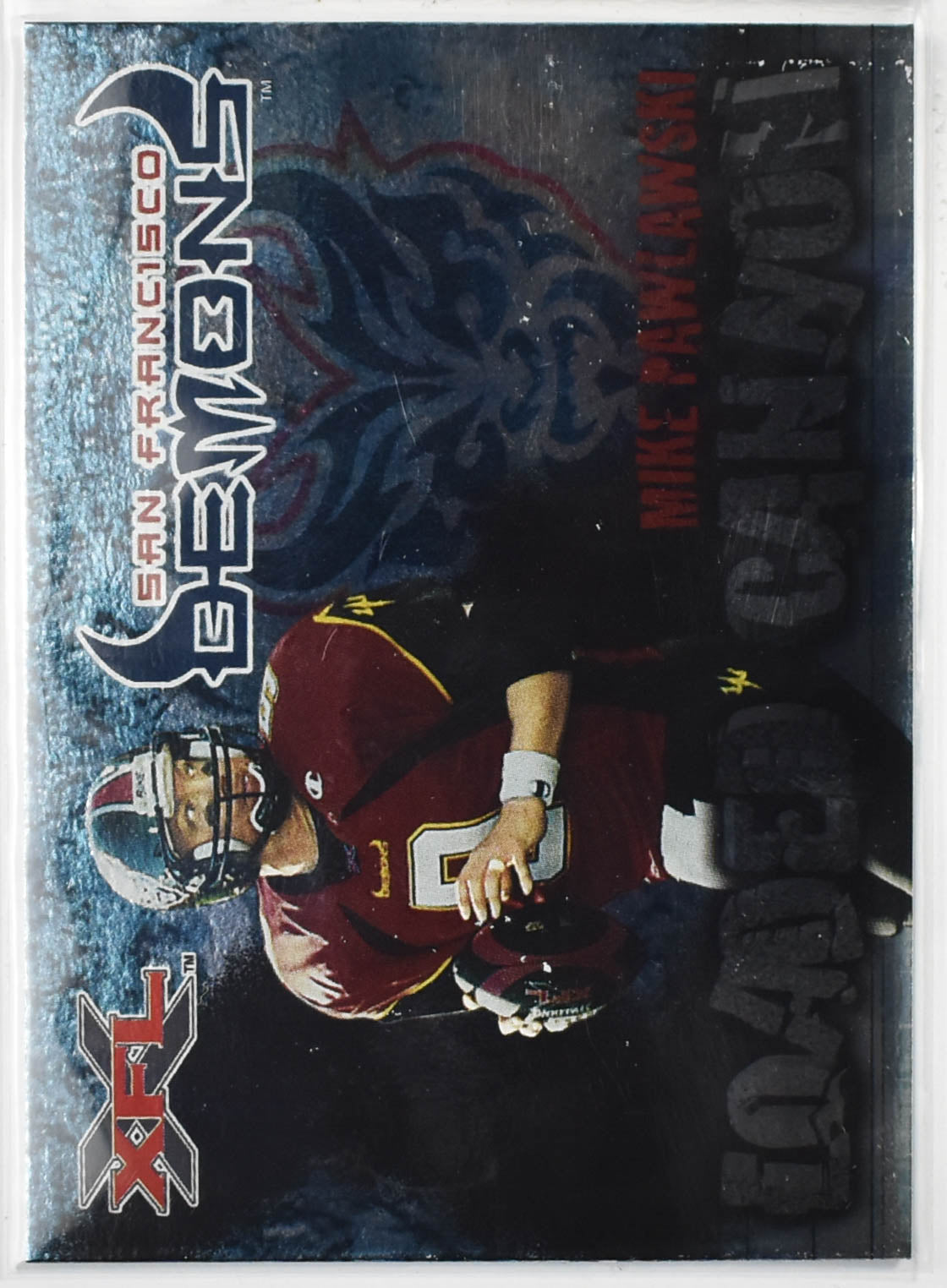 Mike Pawlawski  Loaded Cannon XFL Topps 2001 6 of 8