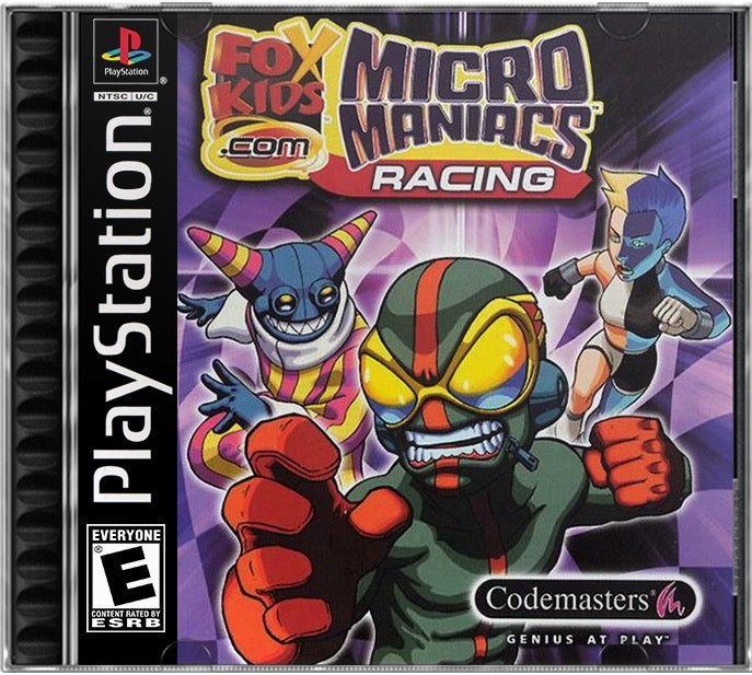 FoxKids.com - Micro Maniacs Racing PS1 Sony Playstation 1 Used Video Game