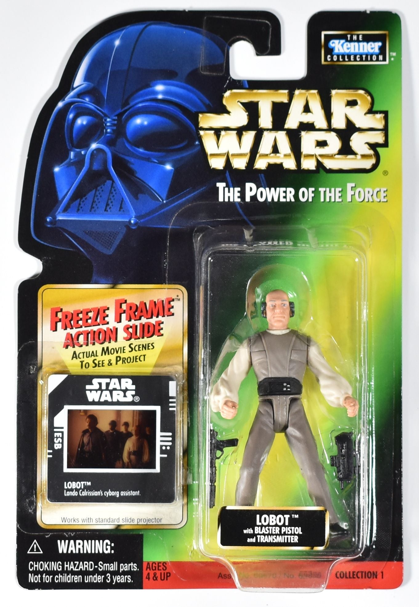 Star Wars Power of the Force Freeze Frame Kenner Action Figure Lobot with Blaste