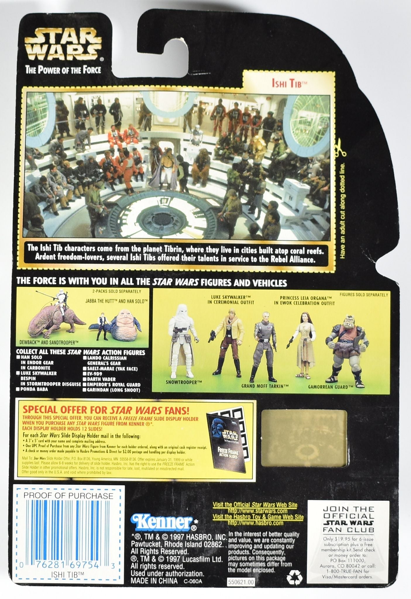 Star Wars Power of the Force Freeze Frame Kenner Action Figure Ishi Tip 