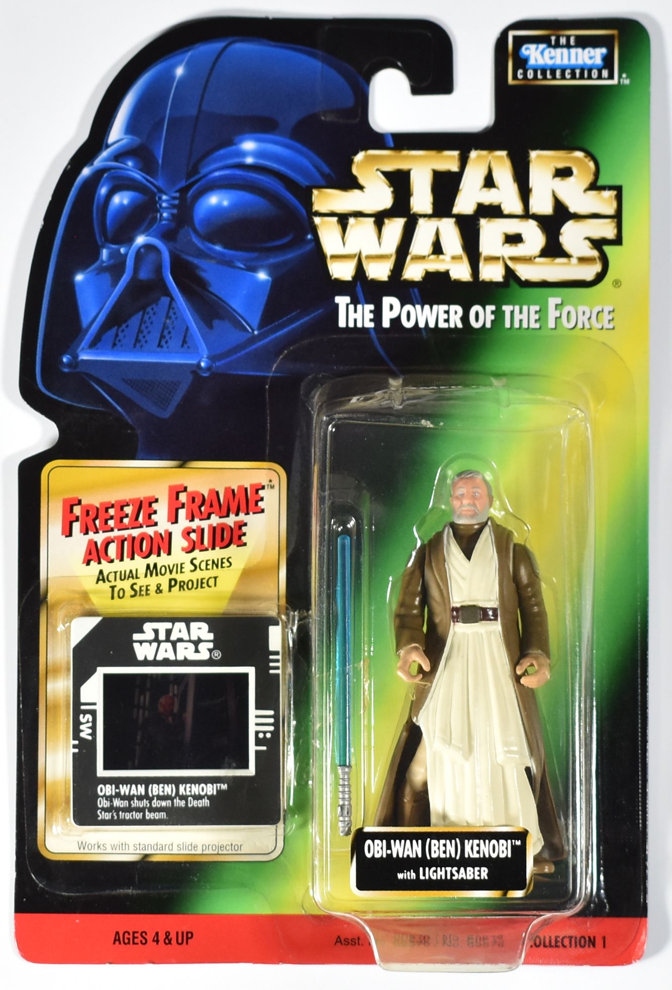 Star Wars Power of the Force Freeze Frame Kenner Action Figure Obi Wan Kenobi BEN