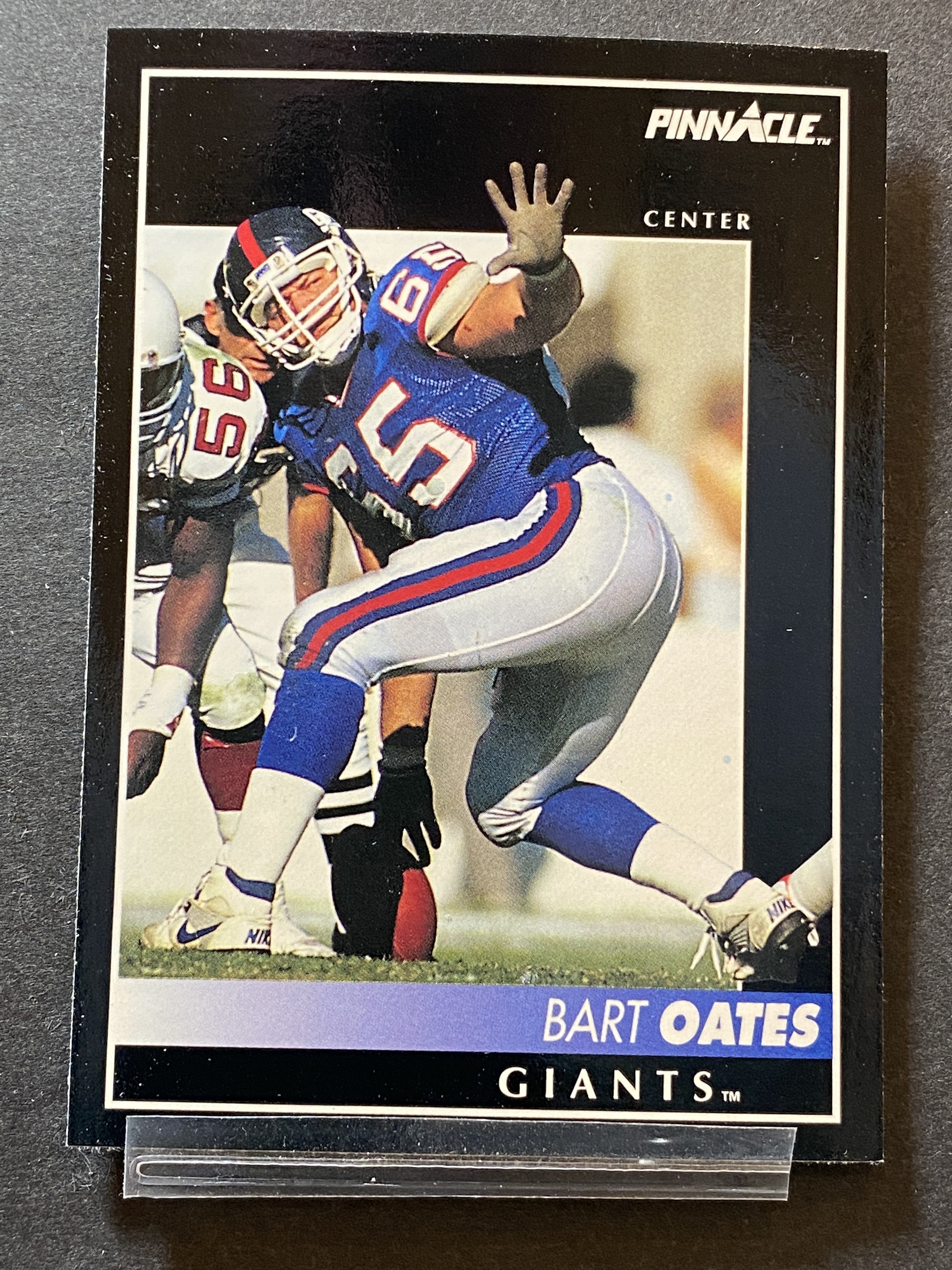 Bart Oates Pinnacle Football Card New York Giants