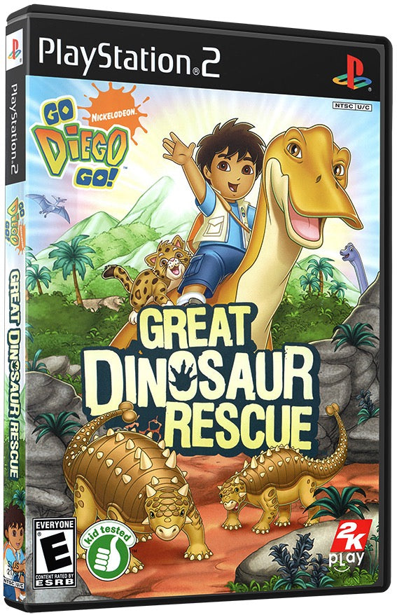 Go, Diego, Go! Great Dinosaur Rescue PS2 Sony Playstation 2 Used Video Game PS2