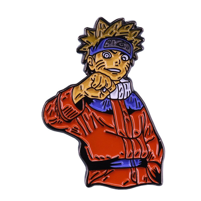 Cool cartoon swirl brooch Japanese anime badge