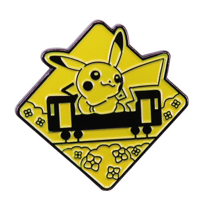 Cute cartoon bus adventure trip brooch