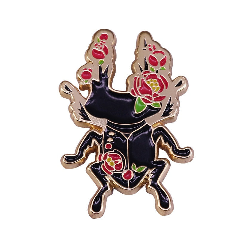 Deer flower beetle brooch beetle animal badge beautiful insect pin