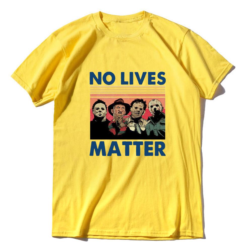 Envmenst t shirt men 100 cotton casual horror no lives matter men clothing oversize sweatshirt tops off White T-shirt XS-3XL
