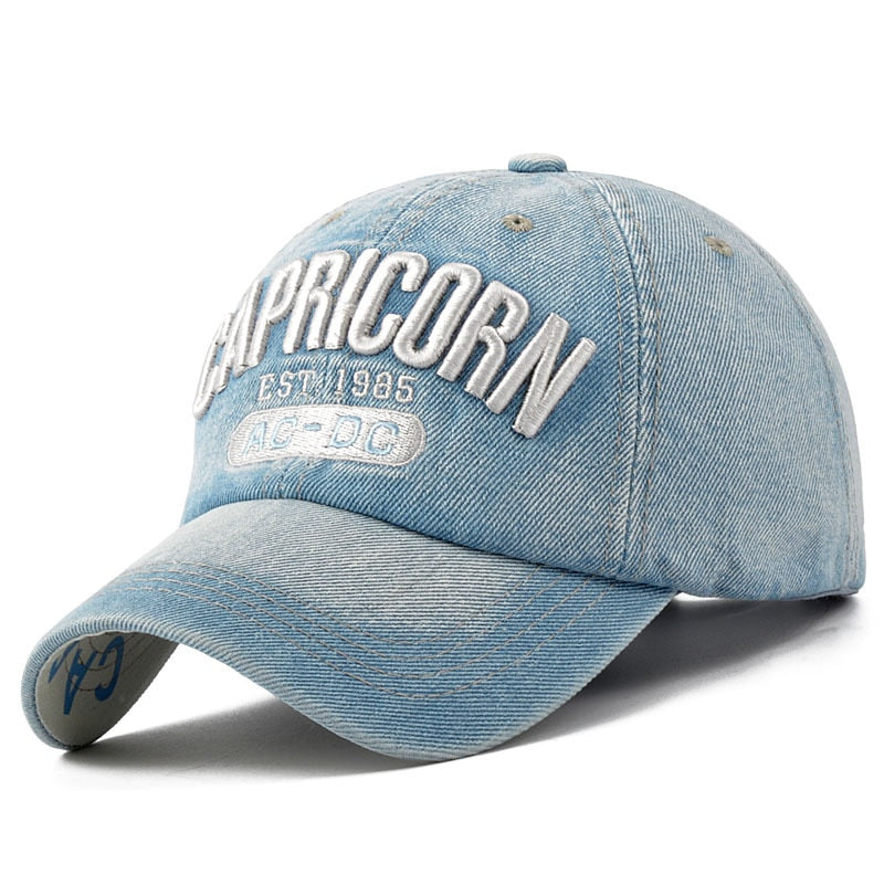 New Brand NYC Denim Baseball Cap Men Women Embroidery Letter Jeans Snapback Hat