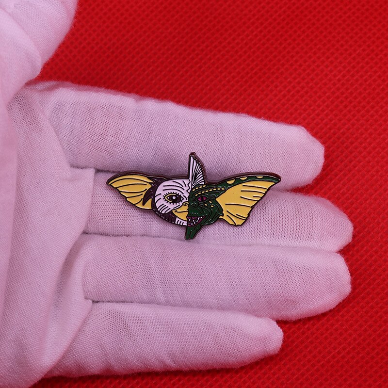 Double-sided Little Monster Brooch Retro 80s Horror Movie Badge