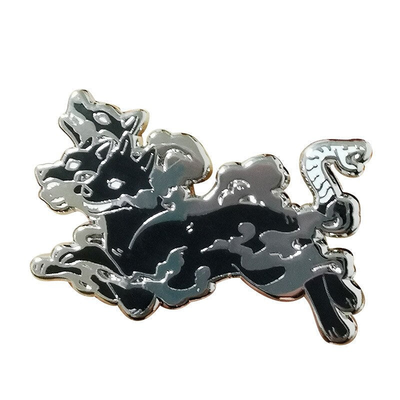 Ferocious Three-headed Dog Brooch Greek Mythology Underworld Watchdog Badge