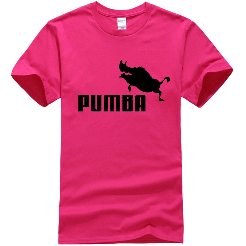 2019 New brand t shirts homme Pumba print men short sleeves t shirt 100% cotton