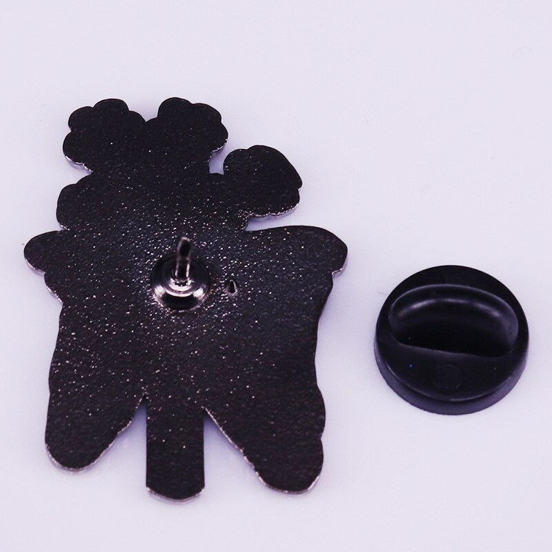 Flowers blooming on the skeleton Brooch human anatomy badge Halloween Gothic art accessories