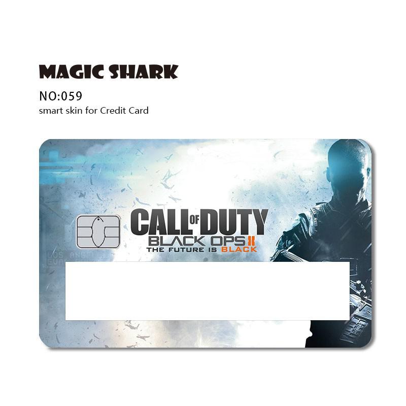 Magic Shark Poker Hunter Dog Out of Stock Car Snake Broke Black Card Window Sticker Film SKin Cover for Debit Credit Card