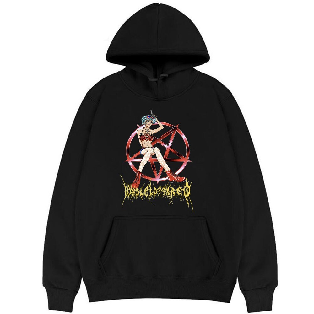 Playboi Carti WLR Whole Lotta Red Anime Hoodie Tops Men Cute Hoodies Fashion Harajuku Women Hoody Comfortable Cotton Sweatshirt