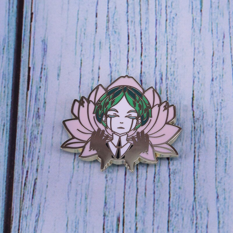 Beautiful lotus and girl mix and match brooch