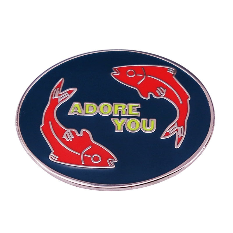 Fashion song Adore You inspired brooch prevalent music lover accessory badge