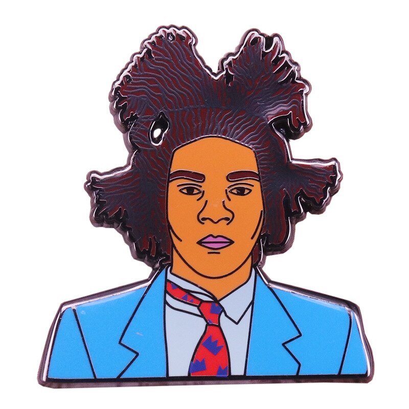 Basquiat Graffiti Art Brooch Fashion Painter Badge