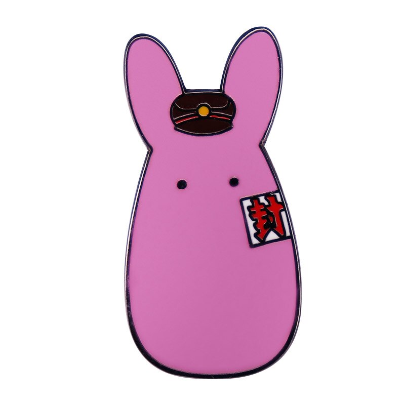 Cute Pink bunny brooch anime character Don't blame (Miss Fairy) badge