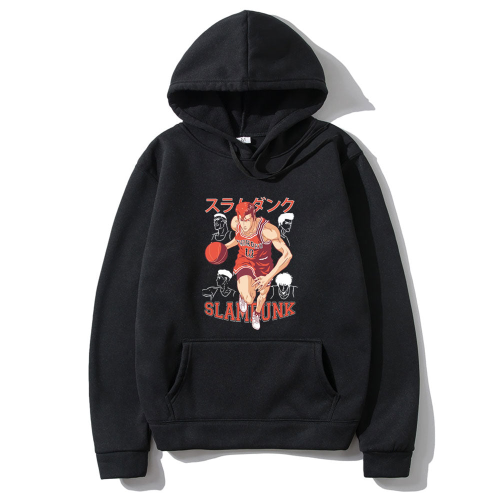 Anime SLAM DUNK Hoodie Hanamichi Sakuragi Graphic Printed Hoodies Men Women Fashion Cool Streetwear Basketball Boys Sweatshirt