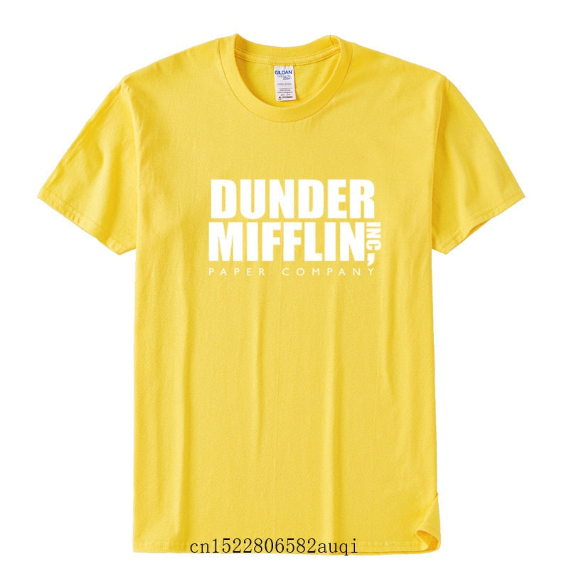 DUNDER MIFFLIN PAPER INC office tv show Mens Cotton T-Shirt Boy Girl Summer Cotton T shirt Unisex Clothes