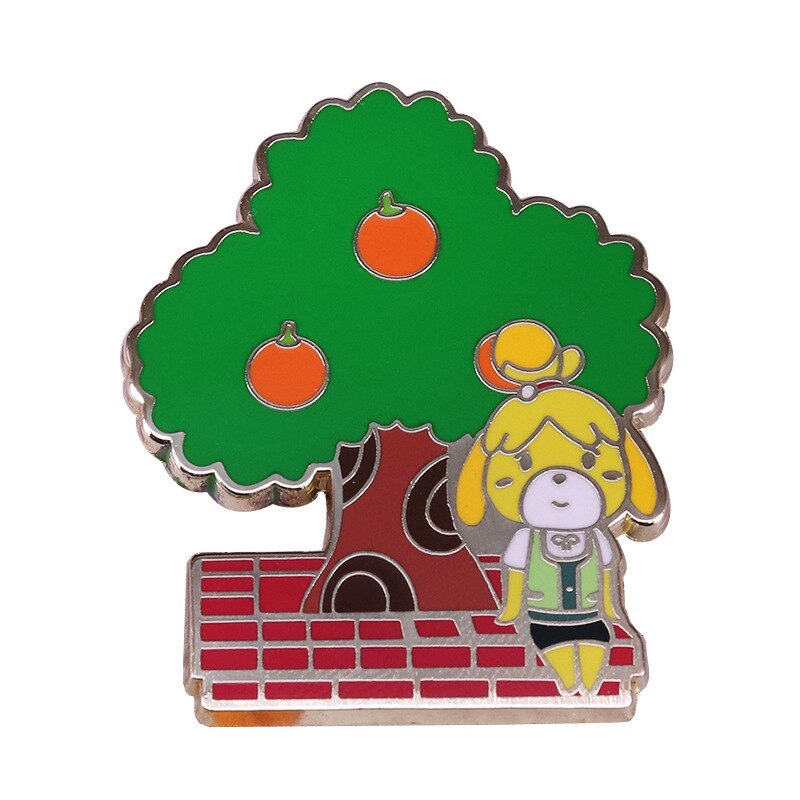 Animal Crossing Isabel Brooch Cute Fruit Tree Emblem
